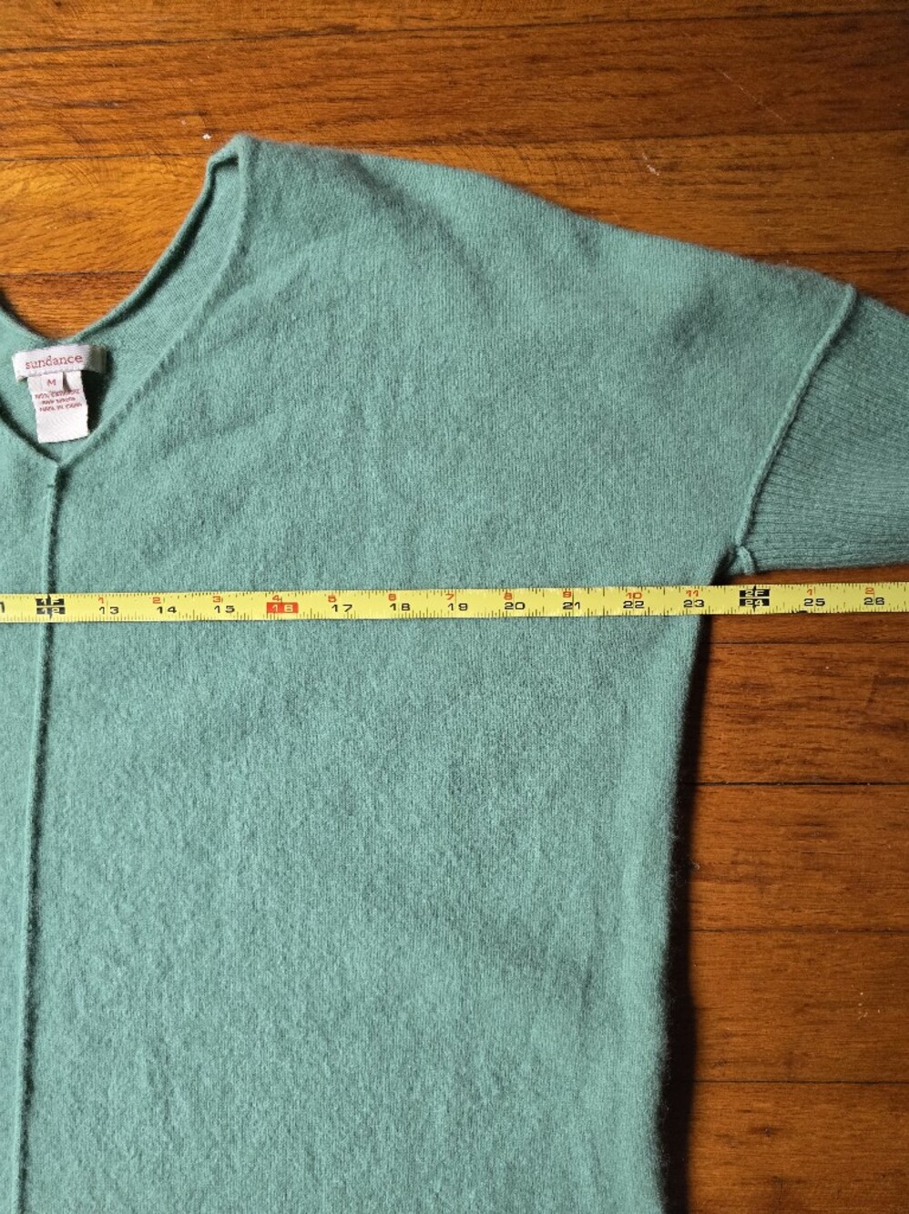 Sundance 100% Cashmere Pullover Sweater Dust Sage Green Medium Lichen Green - Picture 6 of 7